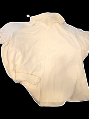 Elle Soft Cream V-Neck Knit Top